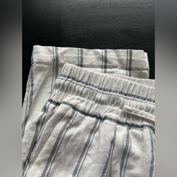 Vero Moda Linen Blend Striped Drawstring Pants Small - Picture 3 of 11